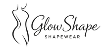 GlowShape Shapewear logo with a silhouette of a woman on a white background
